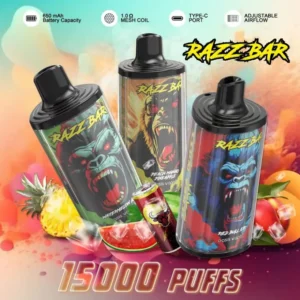 Razz Bar 15000 Bouffées Vape Jetable Gros Livraison Gratuite Entrepôt UE