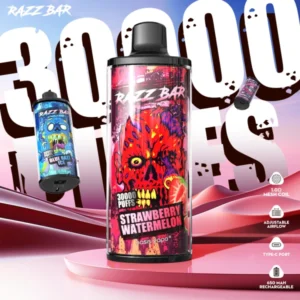 Razz Bar 30000 Bouffees Vape Jetable Vente en Gros Cristal Livraison Gratuite Entrepot UE