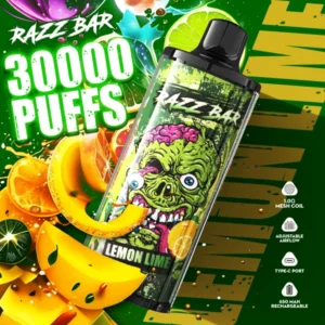 Razz Bar 30000 Bouffees Vape Jetable Vente en Gros Cristal Livraison Gratuite Entrepot UE