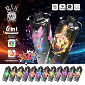 Vape 150k bouffées Bang Legend 150000 vape jetable 6 en 1 entrepôt UE