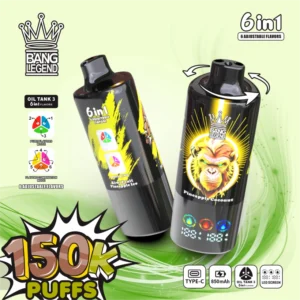 Vape 150k bouffées Bang Legend 150000 vape jetable 6 en 1 entrepôt UE