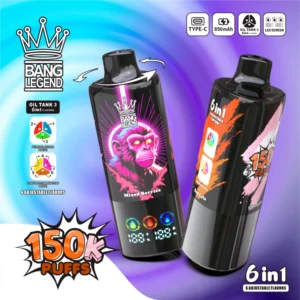 Vape 150k bouffées Bang Legend 150000 vape jetable 6 en 1 entrepôt UE