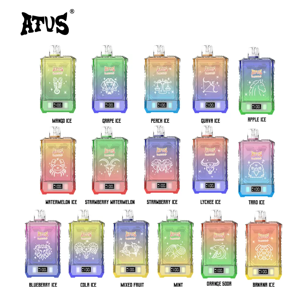 ATVS 18000 bouffées 18k vape jetable Crystal en gros avec livraison gratuite