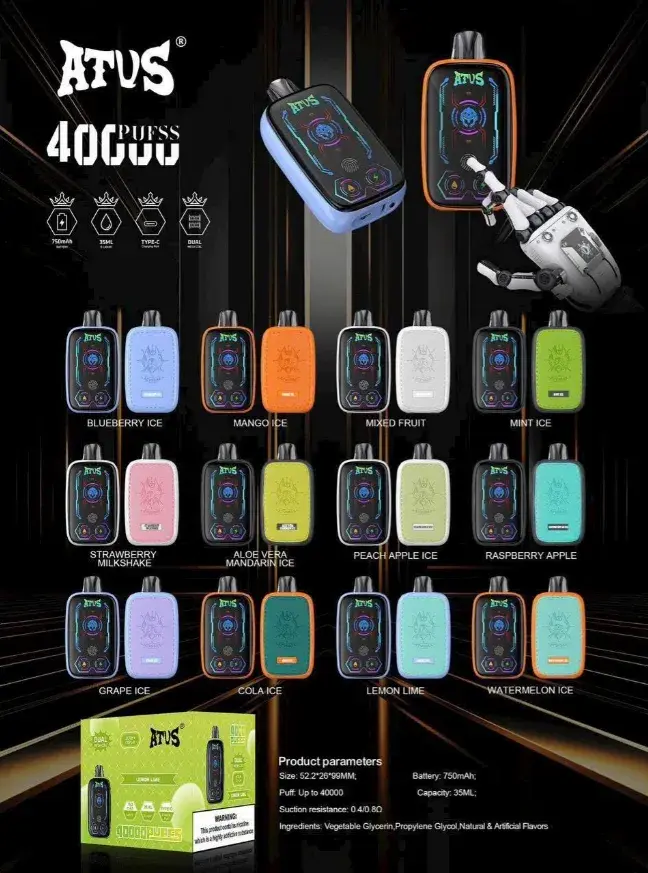 ATVS 40000 Puffs 40k Meilleur Vape Jetable Vente en Gros Livraison Gratuite