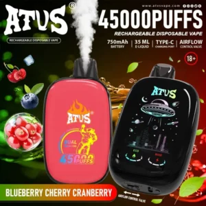 ATVS 45000 Puffs 45k Vape Jetable Rechargeable Livraison Gratuite