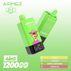 Airmez 120000 Bouffées Vape Jetable 4-en-1 Livraison Gratuite Entrepôt UE