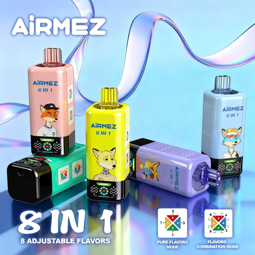Airmez 160K Bouffées 8 En 1 Vape Jetable Ultra-Longue Durée 160000 Livraison Gratuite