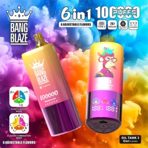 Bang Blaze 100K Bouffées 100000 Vape Jetable 6 En 1 Livraison Gratuite Entrepôt UE