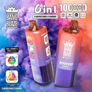 Bang Blaze 100K Bouffées 100000 Vape Jetable 6 En 1 Livraison Gratuite Entrepôt UE