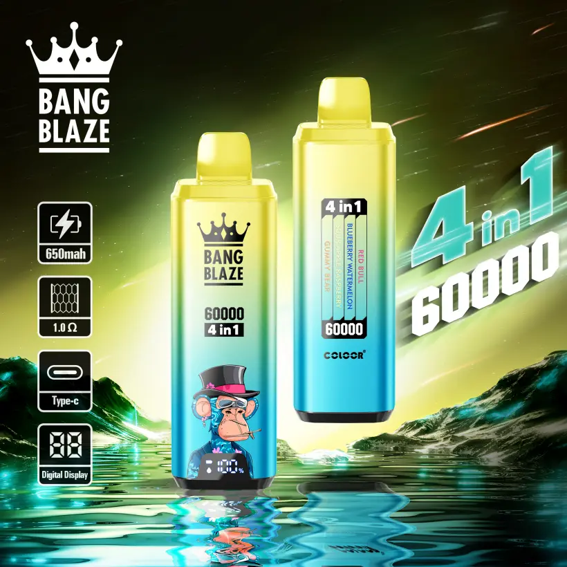 Bang Blaze 60K Bouffées 60000 Vape Jetable 4 En 1 Livraison Gratuite Entrepôt UE