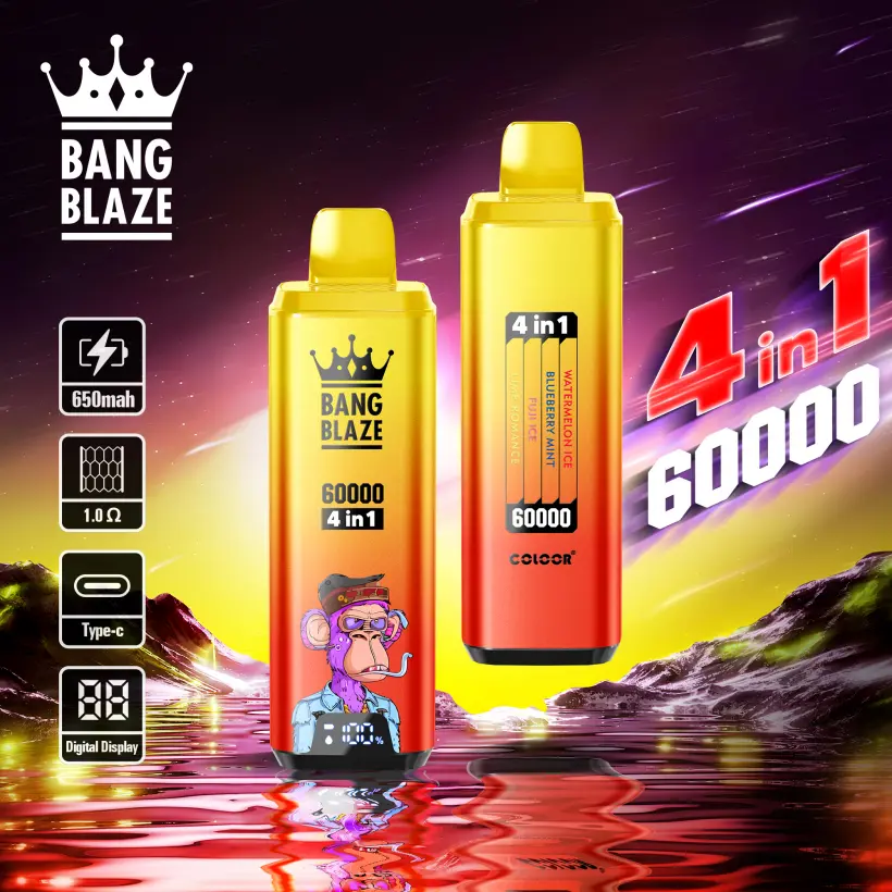 Bang Blaze 60K Bouffées 60000 Vape Jetable 4 En 1 Livraison Gratuite Entrepôt UE