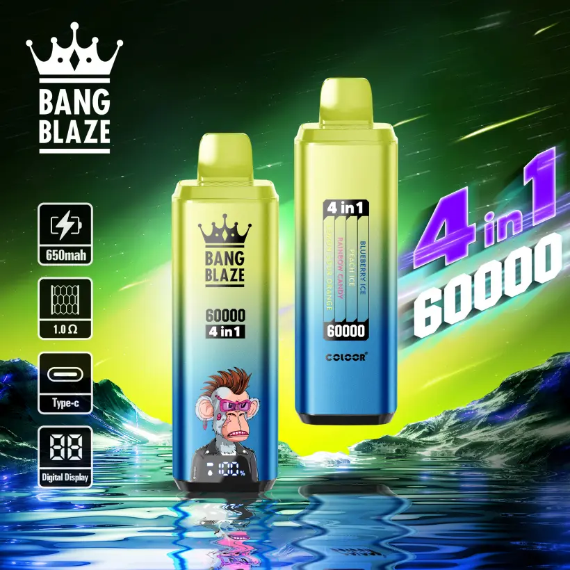 Bang Blaze 60K Bouffées 60000 Vape Jetable 4 En 1 Livraison Gratuite Entrepôt UE