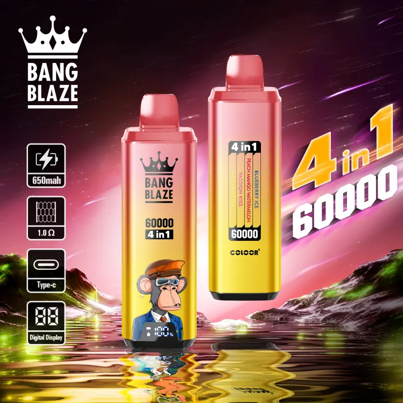 Bang Blaze 60K Bouffées 60000 Vape Jetable 4 En 1 Livraison Gratuite Entrepôt UE