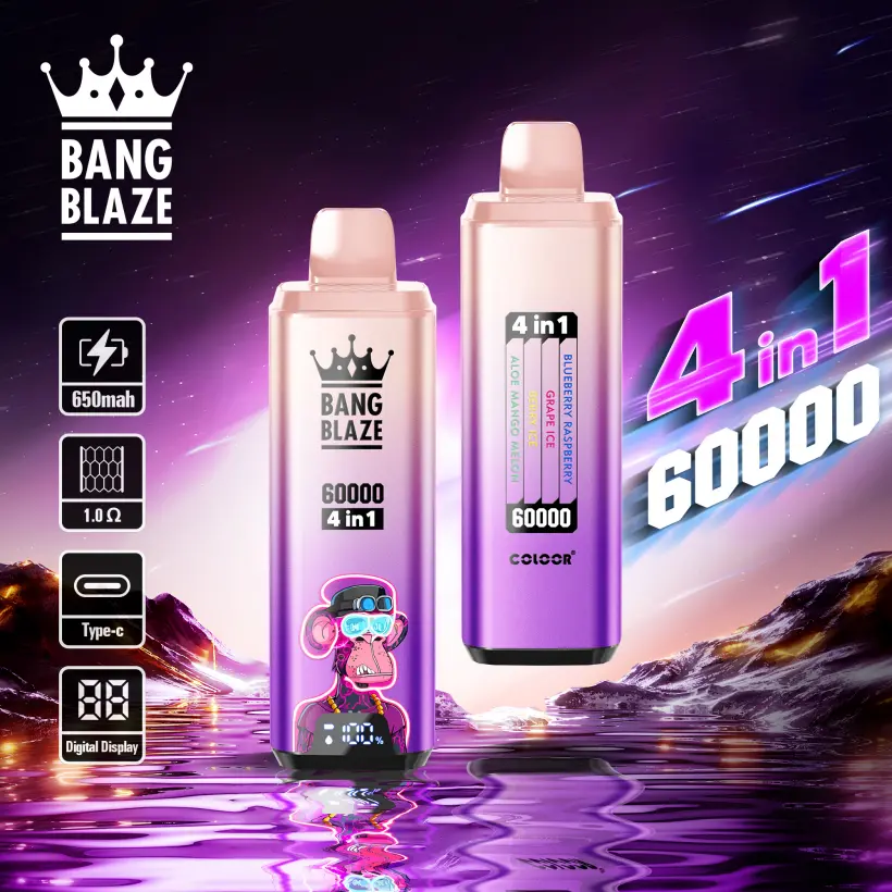 Bang Blaze 60K Bouffées 60000 Vape Jetable 4 En 1 Livraison Gratuite Entrepôt UE