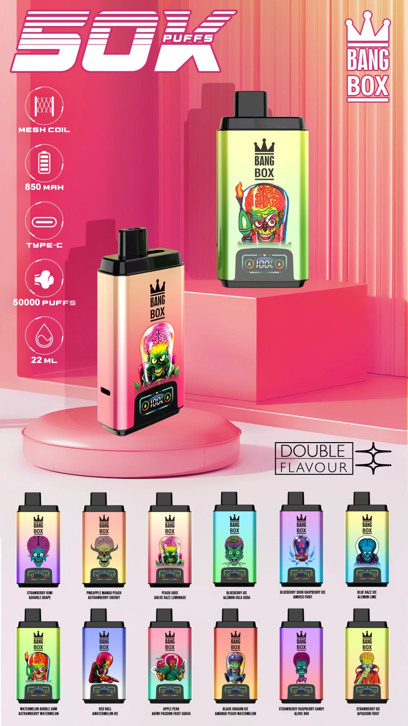Bang Box 50 000 Bouffées Vape Jetable 2 En 1 Double Saveur Livraison Gratuite