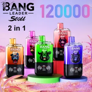 Bang Leader Stoll 120k Bouffées Cigarette Électronique Jetable 2 en 1 Double Saveurs Livraison Gratuite