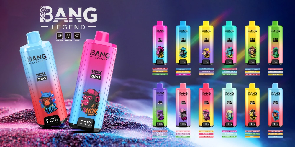 Bang Legend 110k Bouffées 110000 3 en 1 Vape Jetable 3 à 7 Jours Ouvrables Entrepôt UE