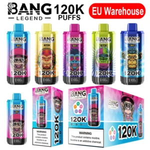 EU Puff 120000 Bang Legend 120k 5 en 1 Meilleur Vape Jetable Longue Durée Livraison Gratuite