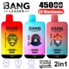 EU Puff Bang Leader 45k Bouffées 2 en 1 Deux Saveurs Vape Jetable Livraison Rapide