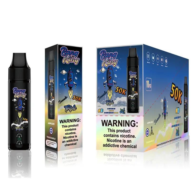 EU Vape Bang King 50k Puffs Triple Saveurs 3 en 1 Meilleure Cigarette Électronique Jetable Livraison Gratuite