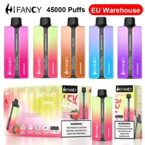 EU Vape Hifancy 45000 Bouffées 45K Vape Jetable Livraison Gratuite Vente En Gros 10 Saveurs