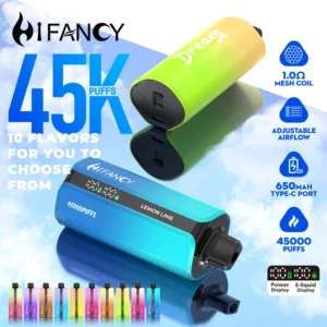 EU Vape Hifancy 45000 Bouffées 45K Vape Jetable Livraison Gratuite Vente En Gros 10 Saveurs