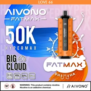 Entrepôt UE Aivono Fatmax 50k Puffs 50000 Shisha Vape Jetable Gros Nuage