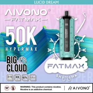 Entrepôt UE Aivono Fatmax 50k Puffs 50000 Shisha Vape Jetable Gros Nuage