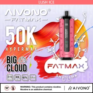 Entrepôt UE Aivono Fatmax 50k Puffs 50000 Shisha Vape Jetable Gros Nuage