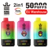 Entrepôt UE Bang King 50000 Puffs 2 en 1 Vape Jetable Livraison 3 à 7 Jours Ouvrables