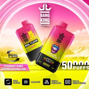 Entrepôt UE Bang King 50000 Puffs 2 en 1 Vape Jetable Livraison 3 à 7 Jours Ouvrables