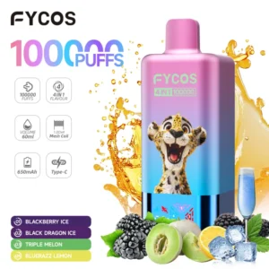 Fycos 100k Puffs 4 en 1 Meilleure Vape Jetable Livraison Gratuite 3 à 7 Jours Ouvrés Entrepôt UE