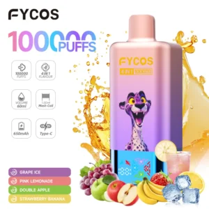 Fycos 100k Puffs 4 en 1 Meilleure Vape Jetable Livraison Gratuite 3 à 7 Jours Ouvrés Entrepôt UE