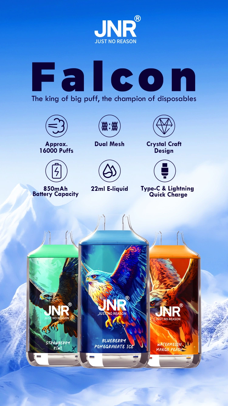 Puff 16k JNR 16000 Bouffées Falcon Crystal Stylo Vape Jetable Livraison Gratuite Entrepôt UE