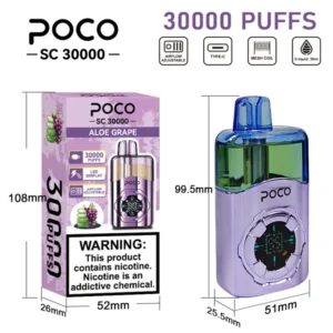 Puff 30K Vape POCO SC 30000 Bouffées Vape Jetable Livraison Gratuite Entrepôt UE