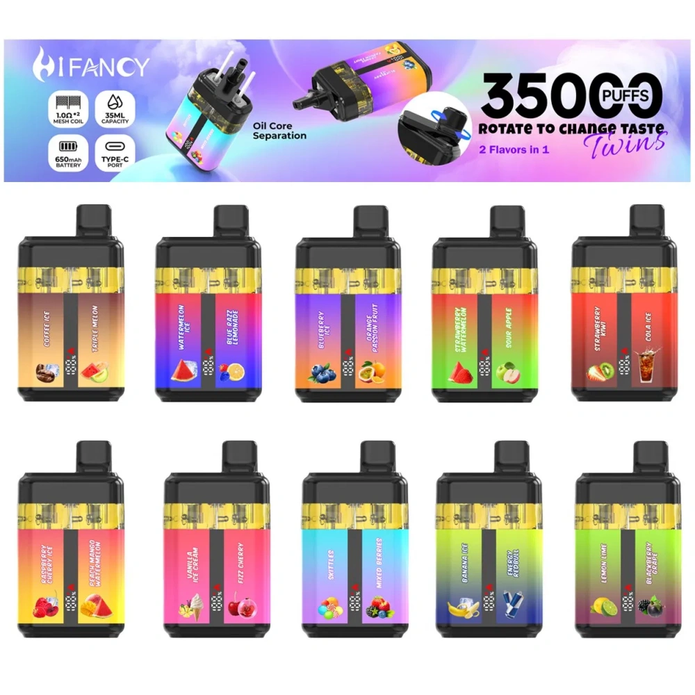 Puff EU Hifancy Twins 35000 Bouffées 35K Vape Jetable Vente En Gros Livraison Gratuite 3–7 Jours Ouvrables