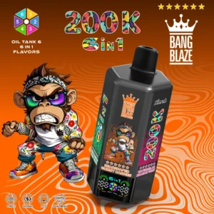 Bang Blaze 200k Bouffées Cigarette Électronique Jetable 6 en 1 Longue Durée 200000 Livraison Gratuite
