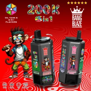 Bang Blaze 200k Bouffées Cigarette Électronique Jetable 6 en 1 Longue Durée 200000 Livraison Gratuite