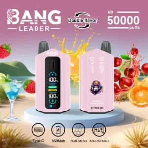Bang Leader 50k Bouffées 2 En 1 Double Saveurs Meilleure Vape Jetable 50000 Livraison Gratuite