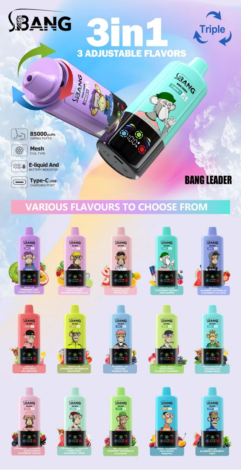 Bang Leader 85k Bouffées 3 En 1 Meilleure Vape Jetable 85000 Livraison Gratuite