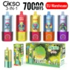 EU Vape OKSO 70000 Puffs 70k 3 en 1 Vape Jetable Vente en Gros Livraison Gratuite