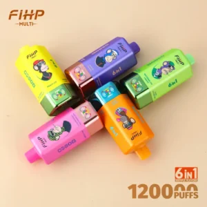 FIHP 120K Bouffées 6 en 1 Vape Jetable 120000 Vente en Gros Livraison Gratuite