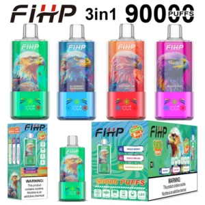 Puff 90k FIHP 90000 Bouffées Vape Jetable Cristal 3 en 1 Stylo Livraison Gratuite