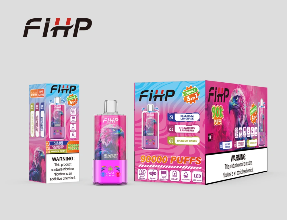 Puff 90k FIHP 90000 Bouffées Vape Jetable Cristal 3 en 1 Stylo Livraison Gratuite