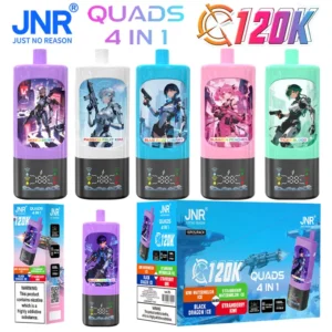 Puff JNR 120K Quads 120000 Puffs 4 en 1 Vape Jetable Magasin Vente en Gros Livraison Gratuite