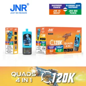 Puff JNR 120K Quads 120000 Puffs 4 en 1 Vape Jetable Magasin Vente en Gros Livraison Gratuite