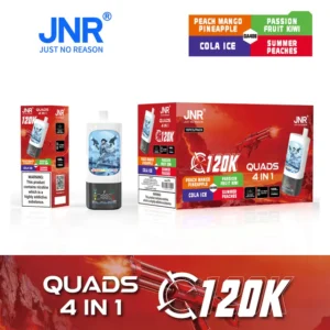 Puff JNR 120K Quads 120000 Puffs 4 en 1 Vape Jetable Magasin Vente en Gros Livraison Gratuite