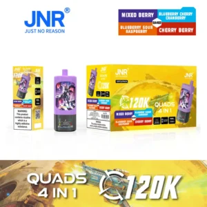 Puff JNR 120K Quads 120000 Puffs 4 en 1 Vape Jetable Magasin Vente en Gros Livraison Gratuite