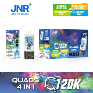 Puff JNR 120K Quads 120000 Puffs 4 en 1 Vape Jetable Magasin Vente en Gros Livraison Gratuite