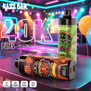 Razz Bar 40k Bouffées Vape Jetable Avec Écran Intelligent Livraison Gratuite